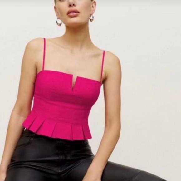 Reformation Tops - Reformation Shia Corset Stretch Organic Cotton Top